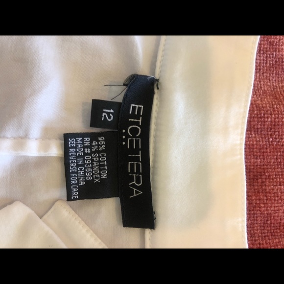 🐎🐎Etcetera White Blouse size 12 - Picture 3 of 4